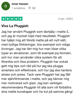 Omdöme om Läxhjälpen Pluggish