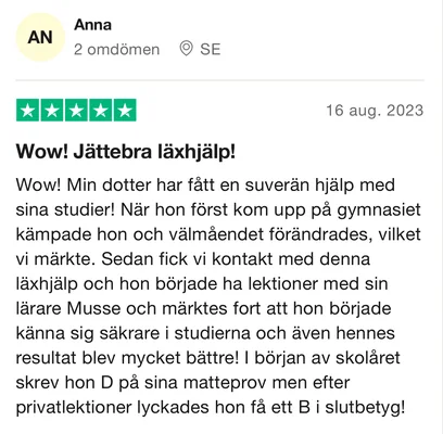 Omdöme om Läxhjälpen Pluggish