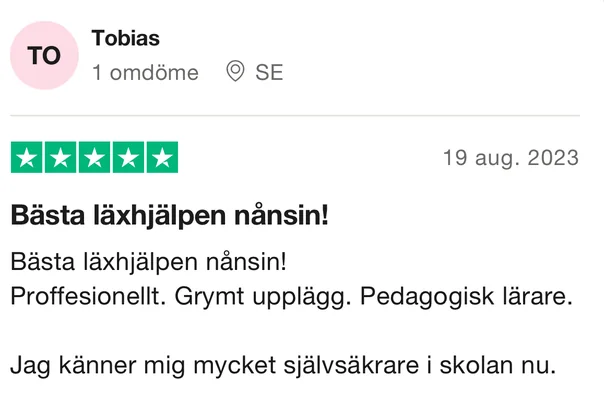 Omdöme om Läxhjälpen Pluggish