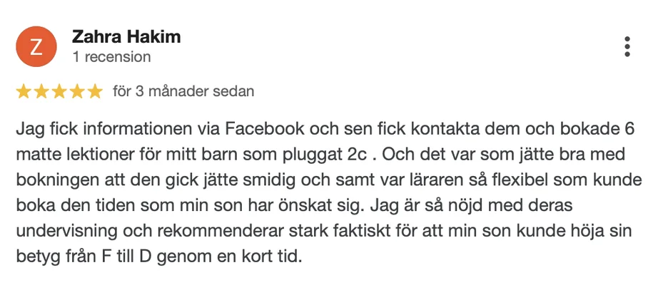 Omdöme om Läxhjälpen Pluggish