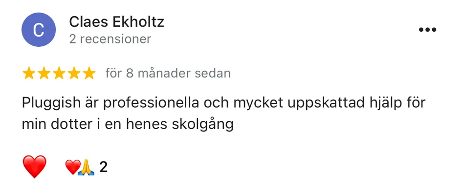 Omdöme om Läxhjälpen Pluggish
